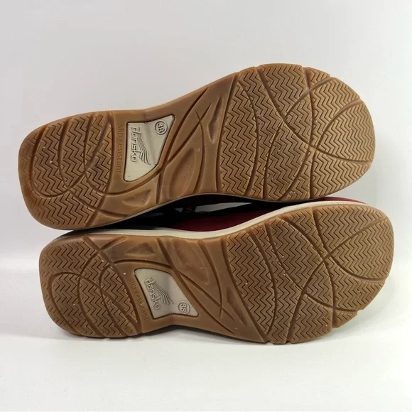 Dansko Steffi Mary Jane Platform Shoes Red Leather Size 38 - Picture 15 of 15